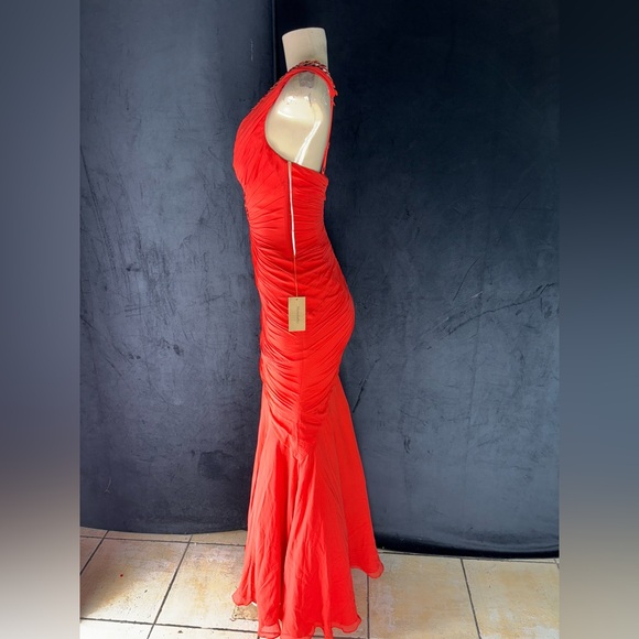 Elegant Red Evening Gown by Mandalay - Picture 4 of 5